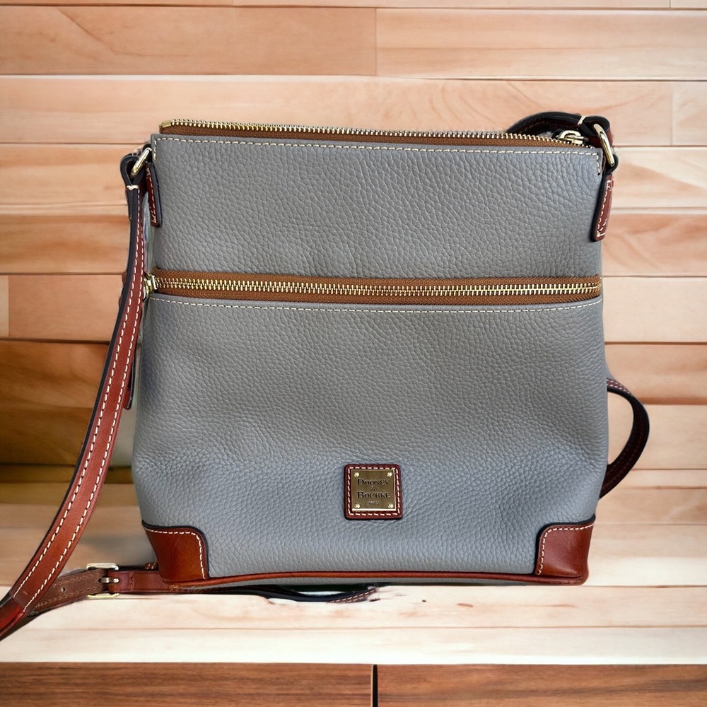 2 piece set Dooney & Bourke pebbled leather crossbody and wallet
